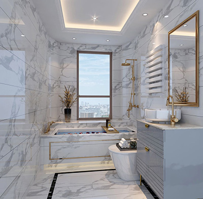 三室兩廳120平米 新房裝修 五星級(jí)酒店感覺(jué)又不失家庭的溫馨主衛(wèi)