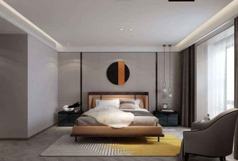 樓房黑白灰兩室一廳裝修效果圖